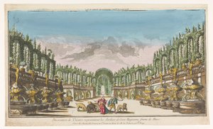 Gezicht op de tuin van Circe door Jacques Gabriel Huquier