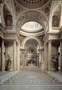 Interieurzicht, 1764-1812 door Jacques Germain Soufflot