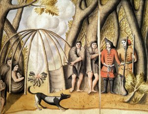 De Indianen van Magellaanstraat door Jacques Gouin de Beauchesne