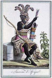 Amazone van Afrika - in "Encyclopedie van Reizen" door Grasset St Sauveur, ed. 1796 door Jacques Grasset de Saint Sauveur