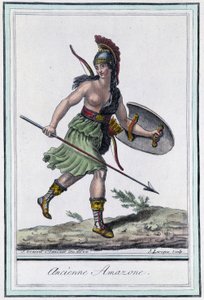 Oude Amazone - in "Encyclopedia of Travels" door Grasset Saint Sauveur, editie Parijs door Jacques Grasset de Saint Sauveur
