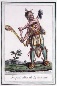 Iroquois "op ontdekking" - in "Encyclopedie van Reizen" door Grasset St Sauveur, Parijs door Jacques Grasset de Saint Sauveur