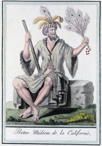 Priester arts van Californië - in "Encyclopédie des voyages" door Grasset Saint Sauveur, ed. Parijs 1796