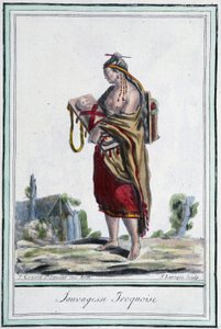 Sauvagesse iroquoise - in "Encyclopedie van Reizen" door Grasset St Sauveur, Parijs door Jacques Grasset de Saint Sauveur