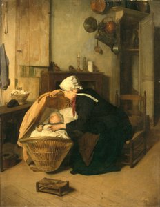 De jonge moeder door Jacques Gustave Hamelin