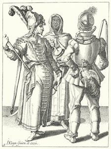 Maskerade door Jacques II de Gheyn