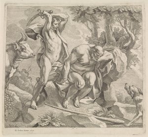 Mercurius en Argus door Jacques Jordaens