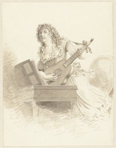 Dame met een gitaar door Jacques Kuyper