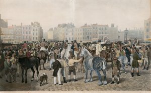 Oude Smithfield Markt door Jacques Laurent Agasse