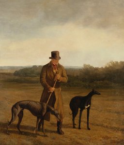 Portret van Lord Rivers met twee windhonden, ca. 1825 door Jacques Laurent Agasse