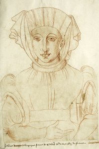 "Jehenne de Bourgongne vrouw van Philippes de Valoys koning van Frankrijk", fol. 6 van de Recueil d