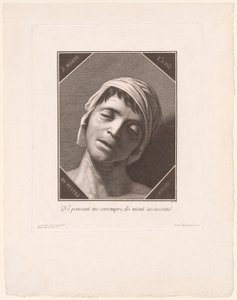Marat, zoals hij was op het moment van zijn dood door Jacques Louis Copia