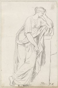 Een Muze van de Sarcofaag van de Muzen door Jacques Louis David