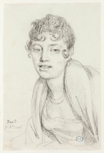 Buste van Angelique Mongez door Jacques Louis David