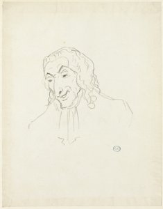 Borstbeeld van een Man met een Jabots door Jacques Louis David