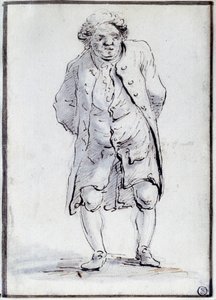 Cartoon van Honore Gabriel Riqueti, Graaf van Mirabeau (1749-1791) door Jacques Louis David