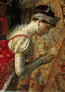 Keizerin Joséphine De Kroning van Napoleon (detail) door Jacques Louis David