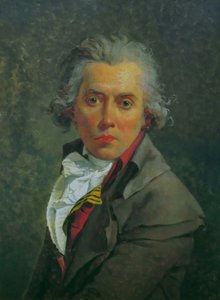 Italiaans:  Autoritratto Zelfportret met drie kragen door Jacques Louis David