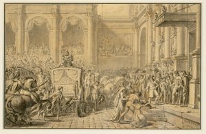 De komst van de keizer ... door Jacques Louis David