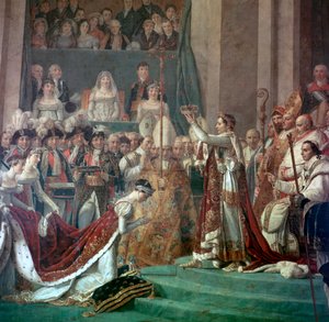 Schilderij van Napoleon Buonaparte en keizerin Josephine, 18e eeuw door Jacques Louis David