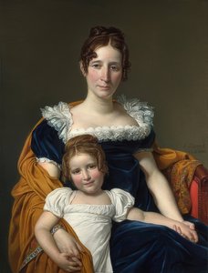 Portret van gravin Vilain XIIII met haar dochter door Jacques Louis David