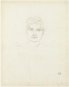 Schets van een vrouwenhoofd door Jacques Louis David