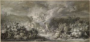 Het gevecht van Diomedes, 1776 door Jacques Louis David