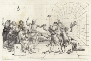 De dood van Socrates door Jacques Louis David
