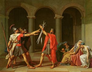 De eed van de Horatii, 1784 door Jacques Louis David