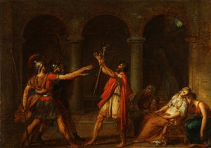 De Eed van de Horatii Studie, 1784 door Jacques Louis David