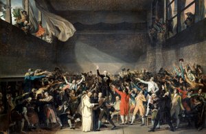 De eed op de tennisbaan, 20 juni 1789 door Jacques Louis David