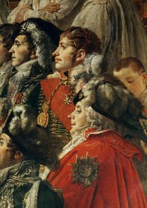 De kroning van Napoleon I door paus Pius VII in de kathedraal Notre-Dame de Paris ... door Jacques Louis David