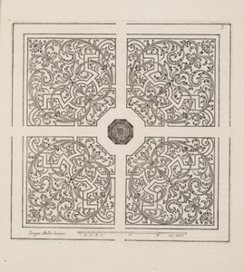 Ontwerp voor Parterre, uit Theatre des Plans et Jardinages, uitgegeven 1652 (gravure)