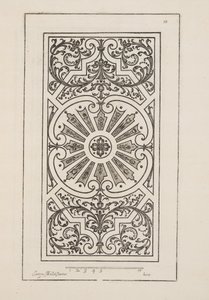 Ontwerp voor Parterre, uit Theatre des Plans et Jardinages, pub.1652 door Jacques Mollet