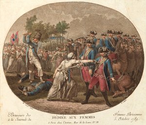 Dapperheid van Parijse vrouwen op 5 oktober 1789: opgedragen aan vrouwen door Jacques Philippe Caresme