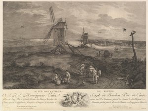Tweede uitzicht op de omgeving van Brugge IIe. Vue des environs de Bruges