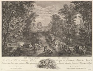 Uitzicht op de omgeving van Brugge door Jacques Philippe Le Bas