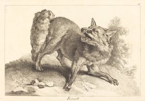 Vos door Jacques Philippe Le Bas and Jean Eric Rehn after Jean Baptiste Oudry