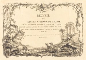 Titelpagina door Jacques Philippe Le Bas and Jean Eric Rehn after Jean Baptiste Oudry