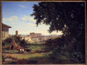 Rome, uitzicht op het Colosseum door Jacques Raymond Brascassat