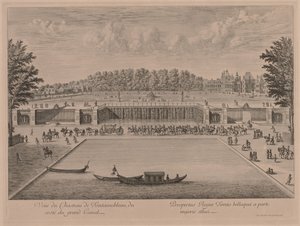 Chateau Fontainebleau vanaf het Grand Canal door Jacques Rigaud