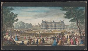 Gezicht op het Palais du Luxembourg te Parijs gezien vanaf de tuin door Jacques Rigaud