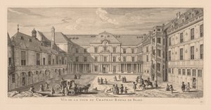 Uitzicht op de binnenplaats van het kasteel van Blois