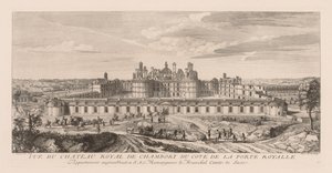 Vue du Château royal de Chambord, du côté de la Porte royale door Jacques Rigaud
