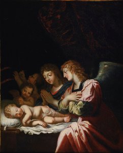 De aanbidding van de engelen door Jacques Stella