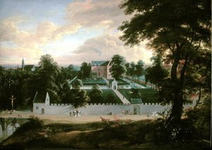 Uitzicht op een kasteel