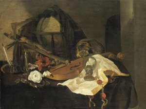 Vanitas stilleven door Jacques de Claeuw