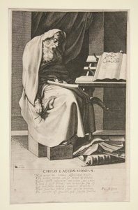 Chilo Lacedaemonius, nr. 3 uit de serie De Zeven Wijze Mannen van Griekenland door Jacques de Gheyn III