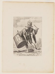Trommelaar, van Officieren en soldaten van de lijfwacht van keizer Rudolph II door Jacques de Gheyn II