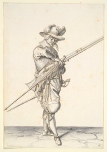 Soldaat Bereidt zich Voor om een Musket af te Vuren door Jacques de Gheyn II